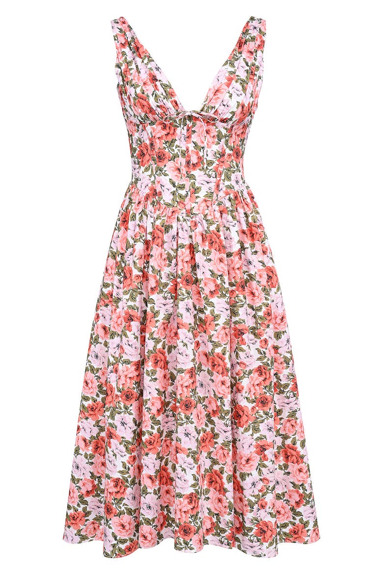 Emmelina Floral Print Sleeveless Dress, Alternate, color, ROSE PRINT