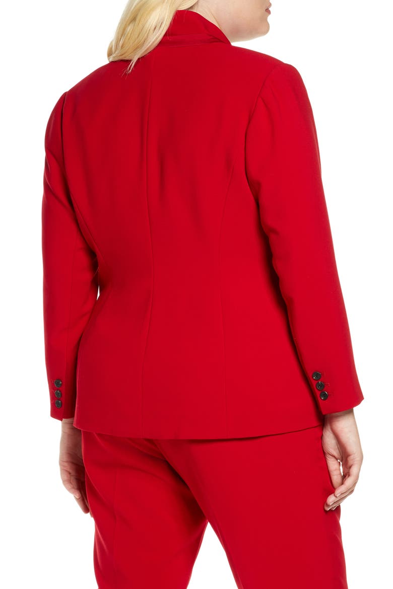 Convertible Collar Stretch Crepe Blazer, Alternate, color, TULIP RED