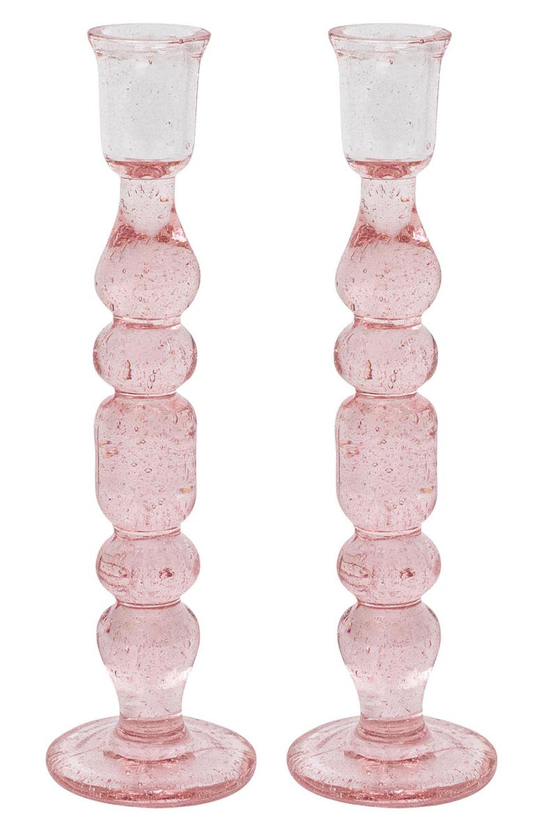 Juliska Provence Set of 2 Candlesticks, Main, color, Blush