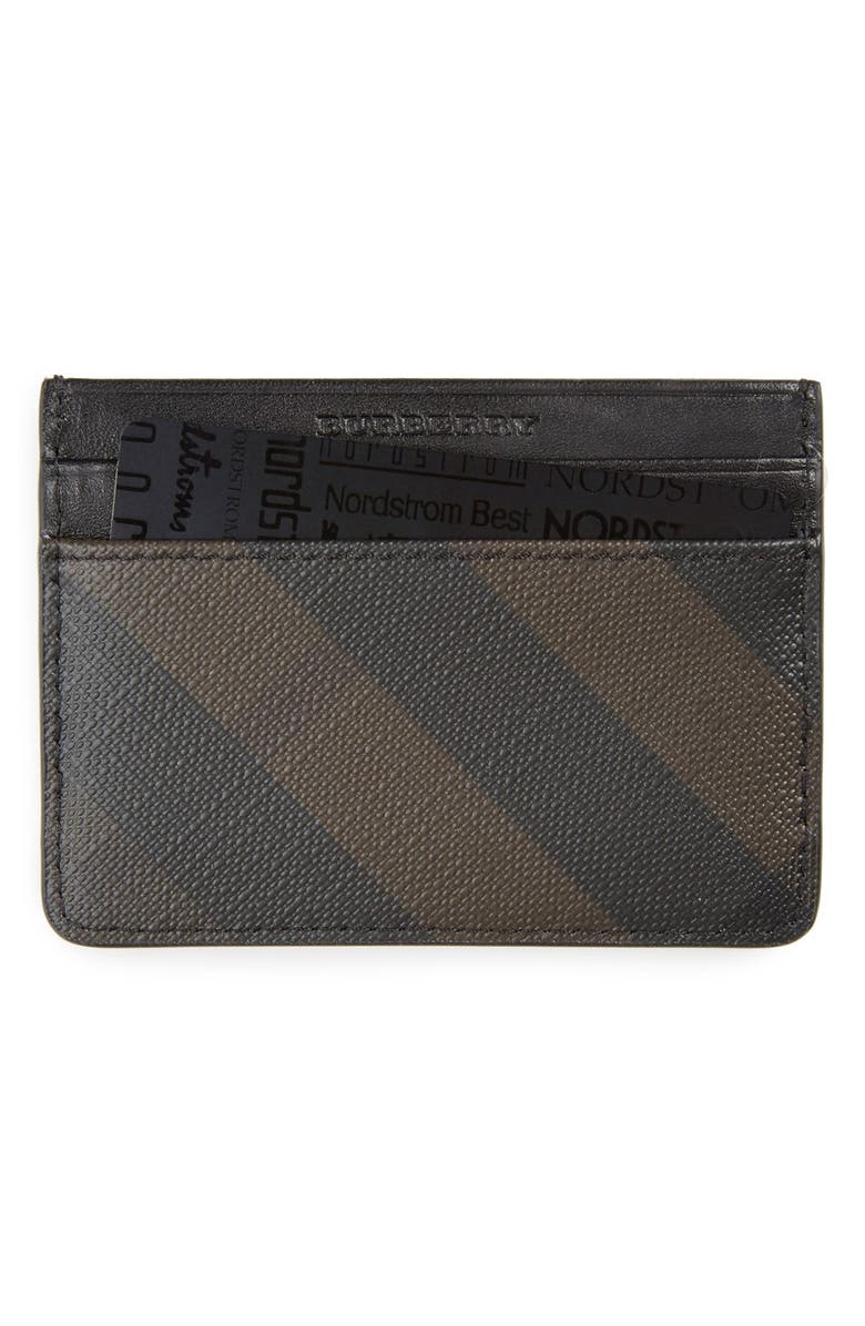 Burberry 'New London' Check Card Case, Main, color,