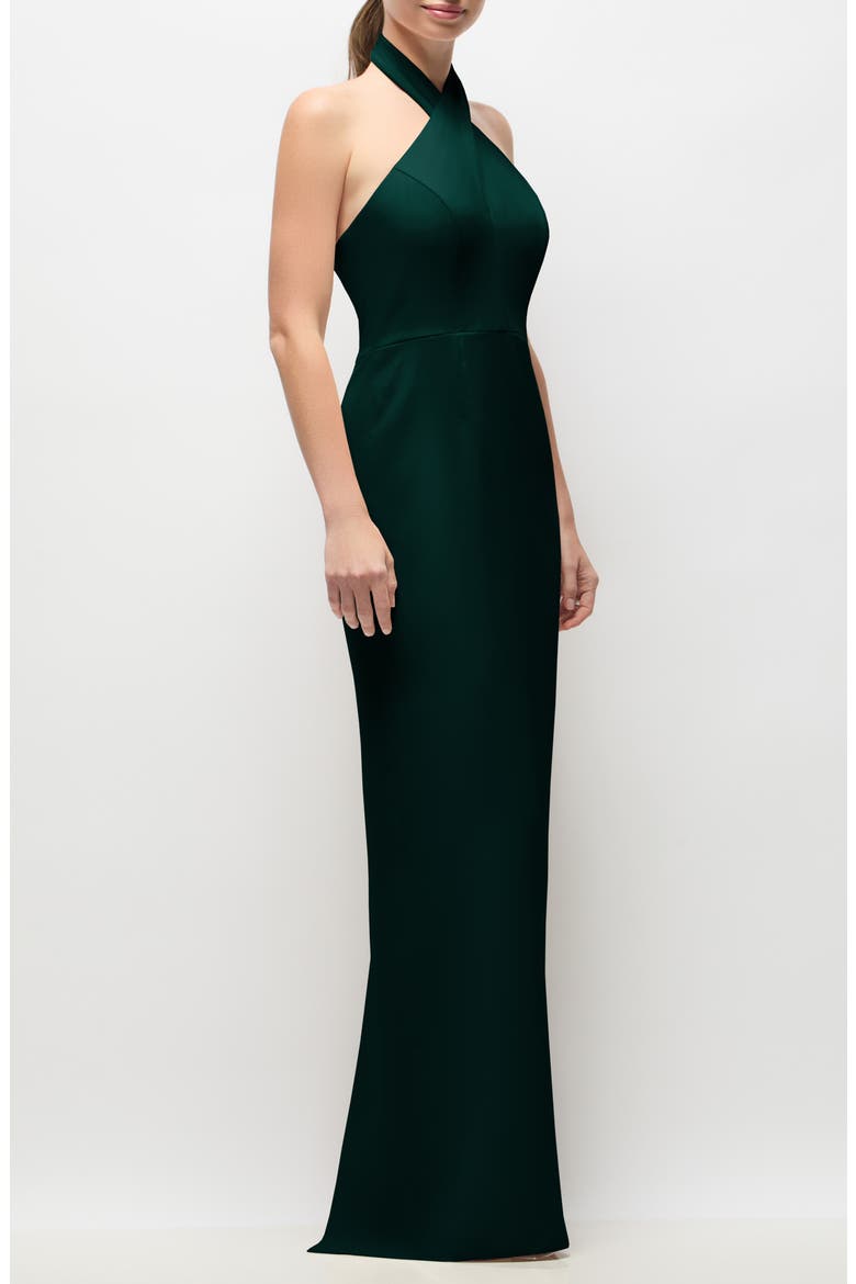Estella Halter Gown, Alternate, color, EVERGREEN