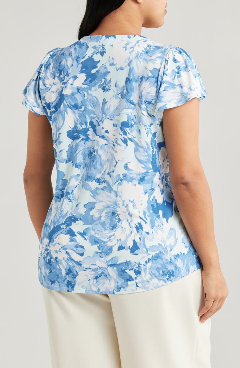 Jones New York Floral V-Neck Top, Alternate, color,