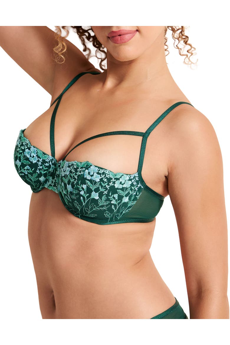 Fern Contour Balconette Bra, Alternate, color, Dark green