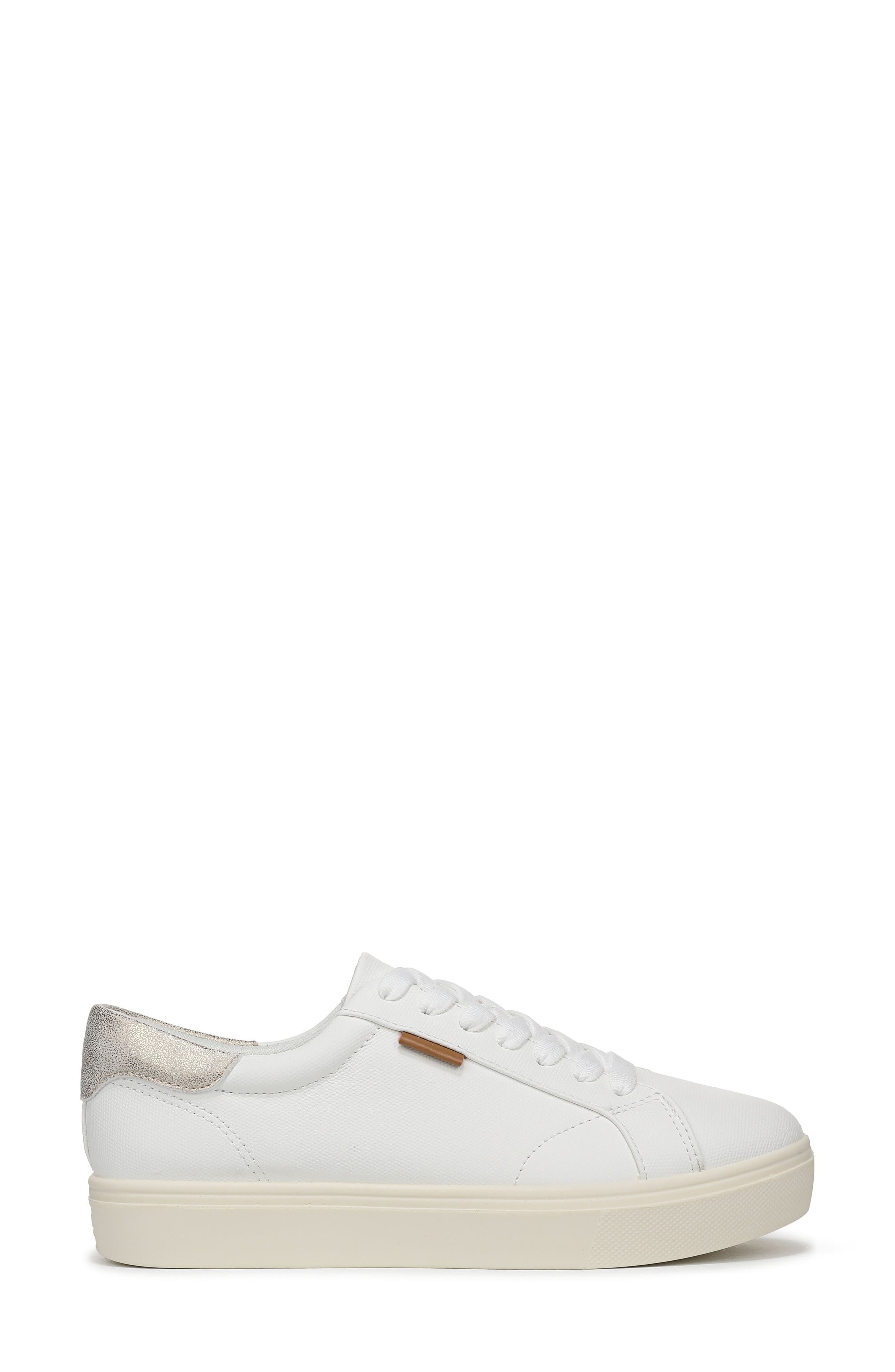 Dr. Scholl's Madi Twill Platform Sneaker, Alternate, color, White