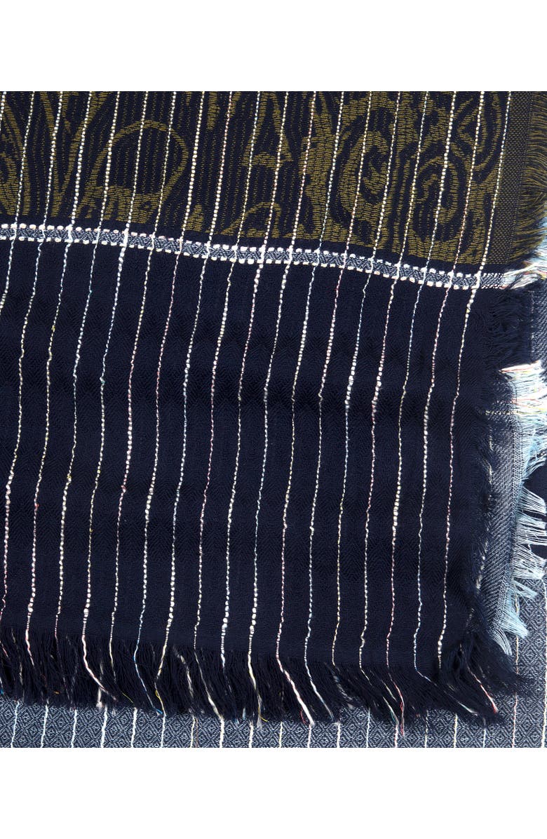 Faherty bold pin strip oblong, Alternate, color, Total Eclipse Multi