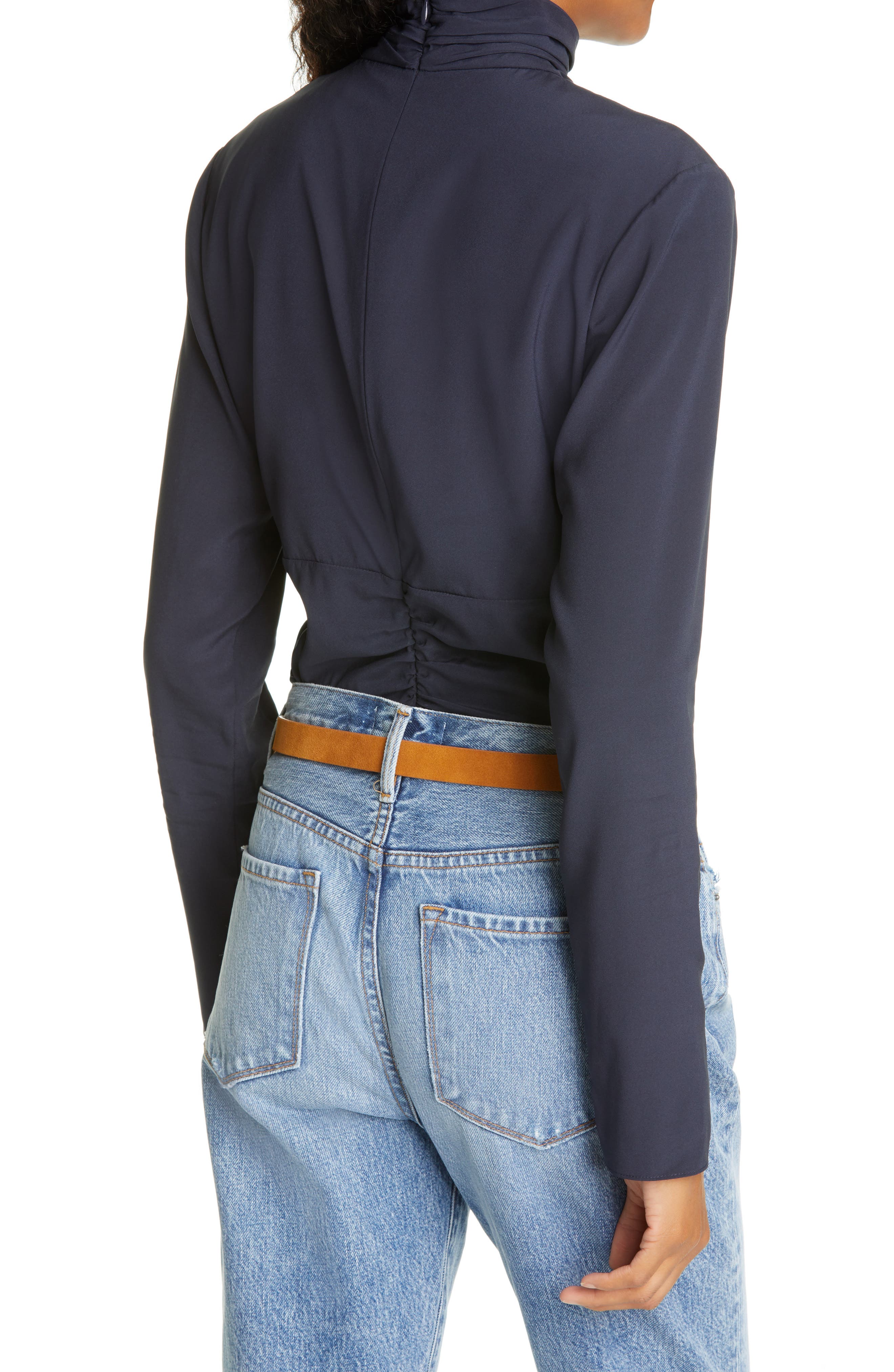 FRAME Felicity Mock Neck Blouse (Women) | Nordstrom