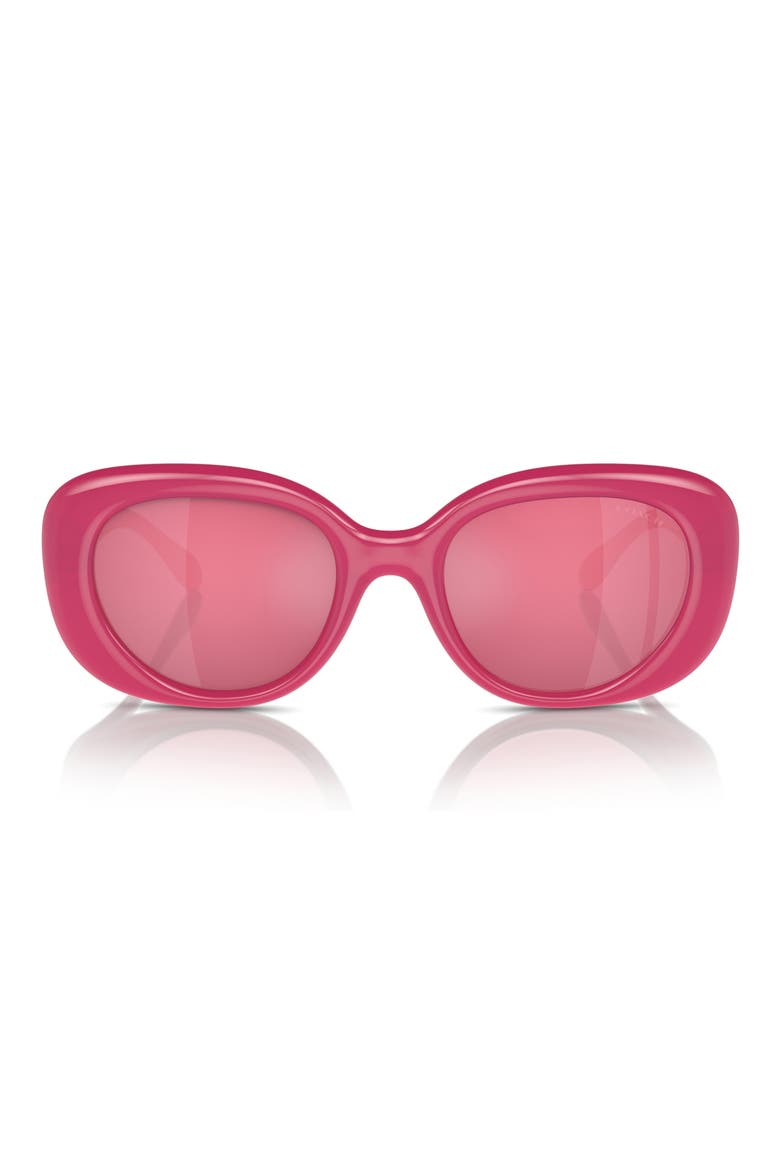 53mm Round Sunglasses, Main, color, PINK