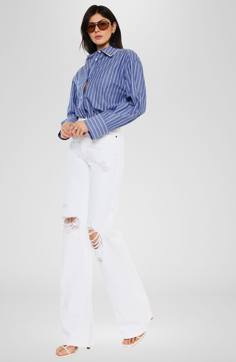 KanCan Montana Ultra High Rise 90's Flare Jeans, Alternate, color, White