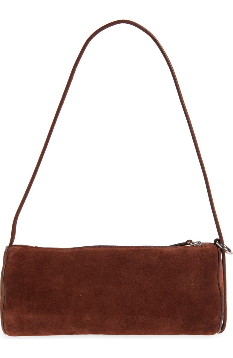 Reformation Simona Cylinder Shoulder Bag, Alternate, color, Espresso Suede