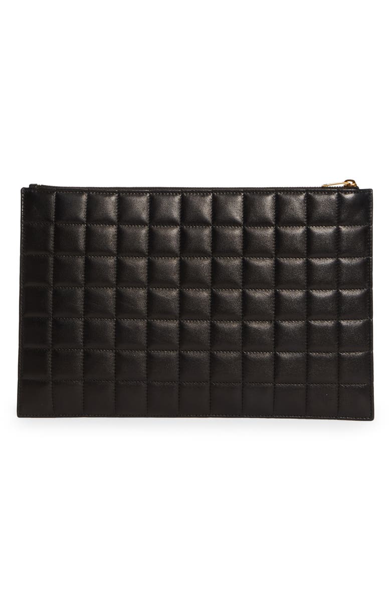Saint Laurent Quilted Leather Tablet Pouch, Alternate, color, 