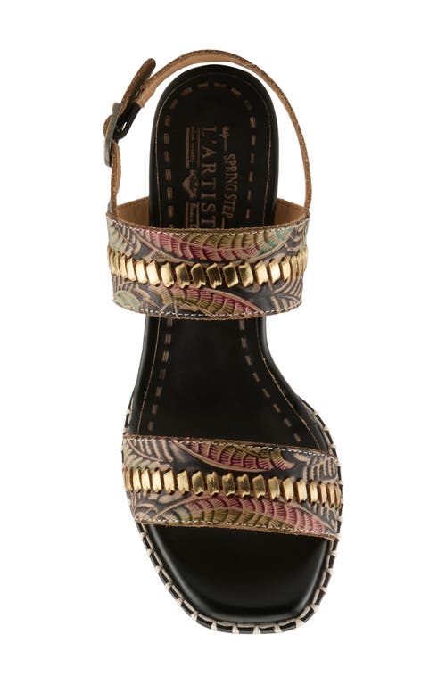 L'artiste By Spring Step Starstud Slingback Sandal In Black Multi