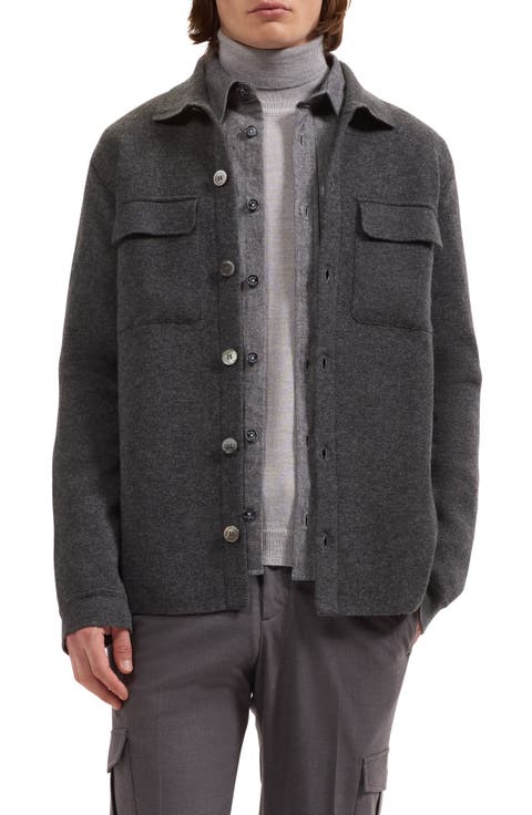 Wool & Cashmere Button-Front Cardigan