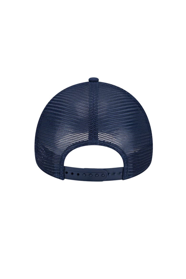 Men's New Era  Navy Dallas Cowboys Main A-Frame Trucker 9FORTY Adjustable Hat, Alternate, color, Navy