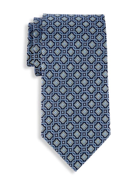 Big & Tall Geometric Link Silk Tie