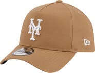 New Era Men's New Era Khaki New York Mets A-Frame 9FORTY Adjustable Hat