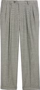 Berle Touch Finish Pleated Houndstooth Classic Fit Stretch Wool Dress Pants