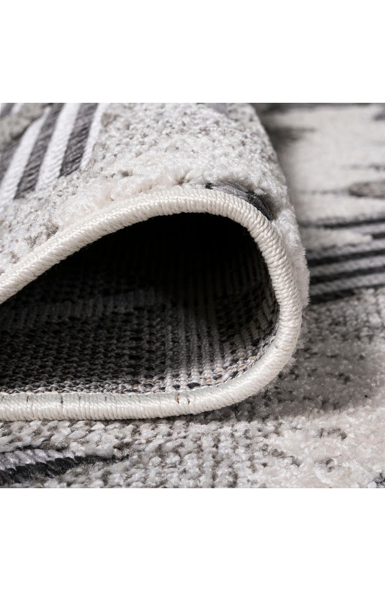 JONATHAN Y Sumak High-Low Pile Neutral Diamond Kilim Indoor/Outdoor Area Rug, Alternate, color, Gray/White/Black