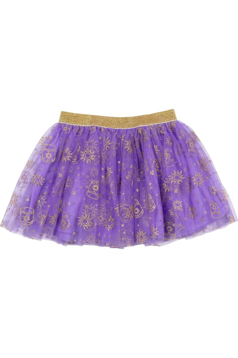 Princess T-Shirt and Tutu Skirt Set with Scrunchie, Alternate, color, Purple Rapunzel