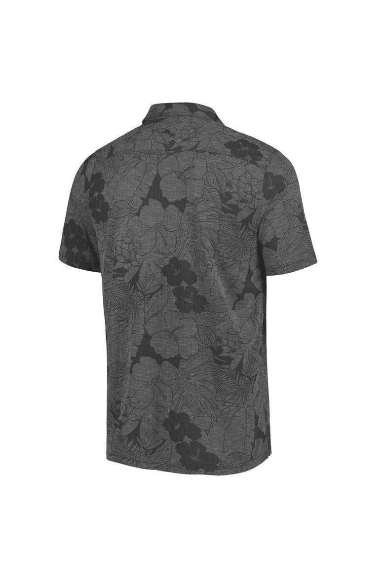 Men's Tommy Bahama  Charcoal Appalachian State Mountaineers Miramar Blooms Polo, Alternate, color, Charcoal