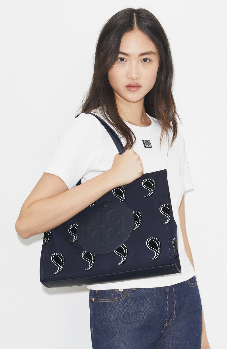 Tory Burch Small Ella Print Tote, Alternate, color,