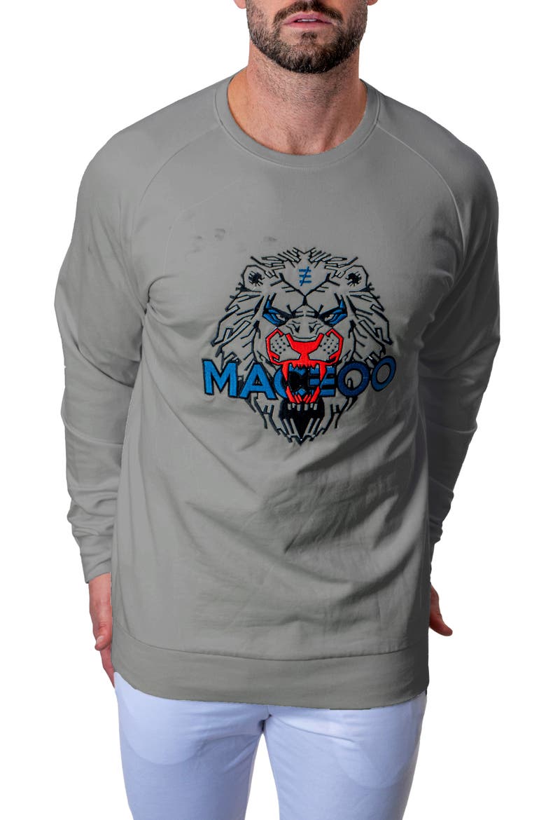 Majestic Stretch Cotton Sweatshirt, Alternate, color, GREY