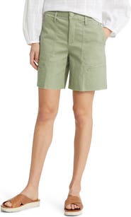 Wit & Wisdom 'Ab'Solution Sky Rise Raw Hem Denim Shorts