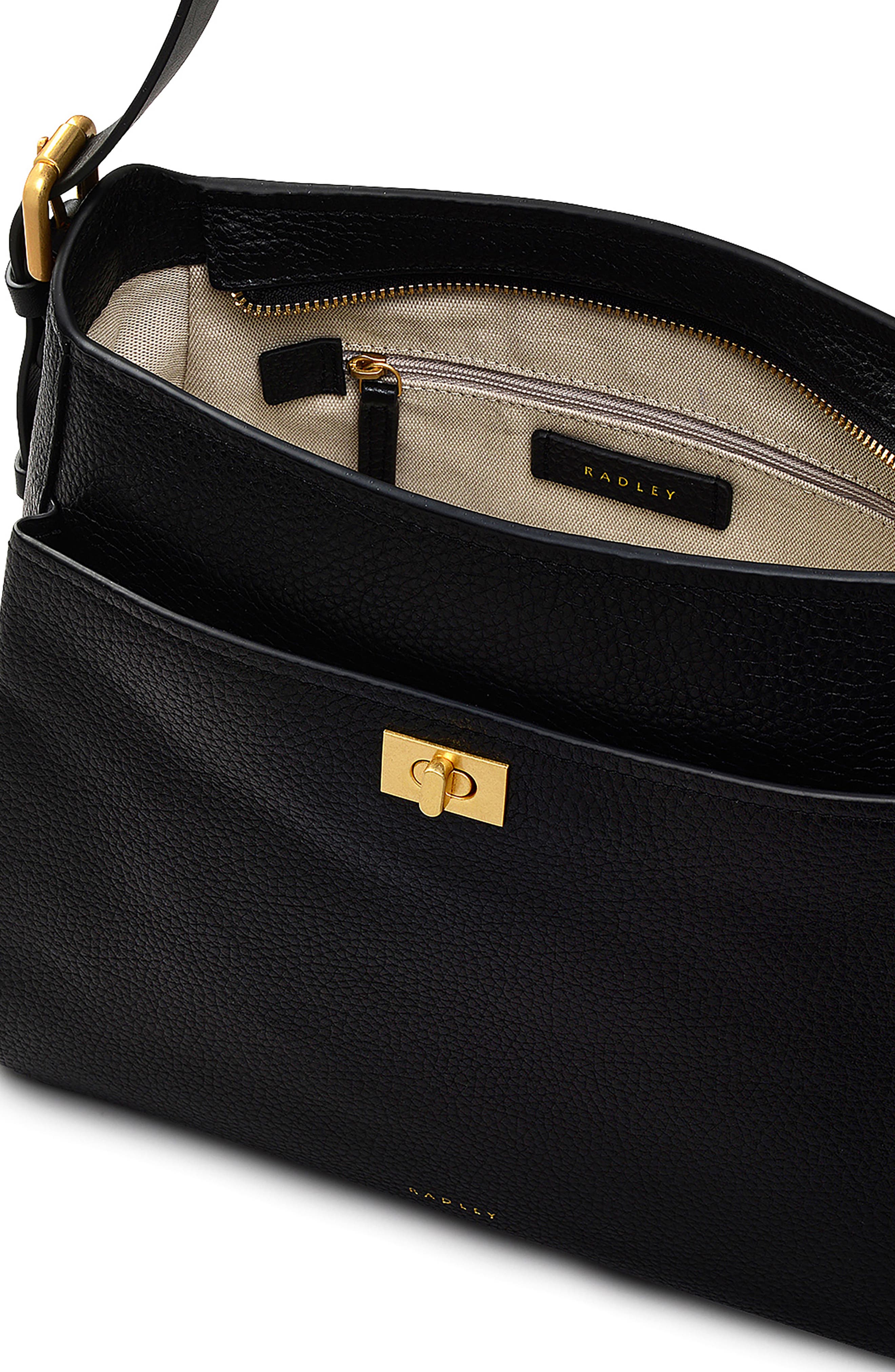 Radley Brook Avenue Medium Zip Top Shoulder Bag, Alternate, color, Black