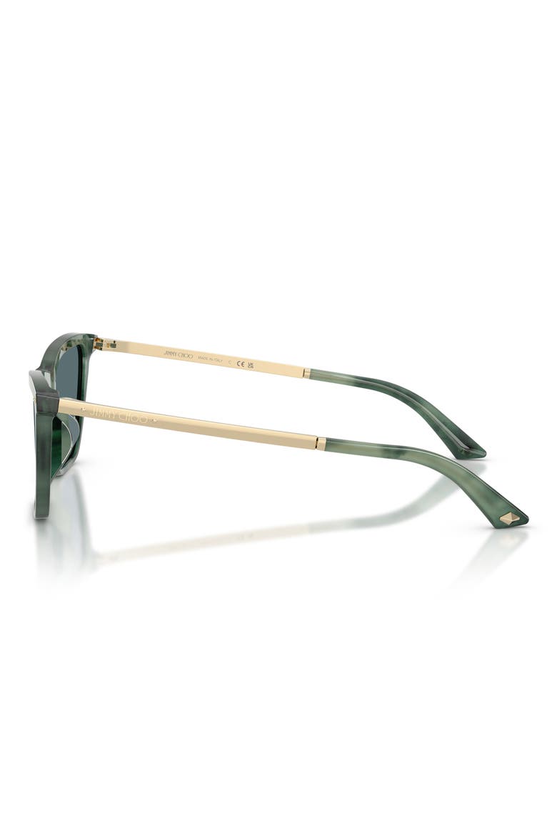 56mm Cat Eye Sunglasses, Alternate, color, GREEN HAVANA / DARK GREY