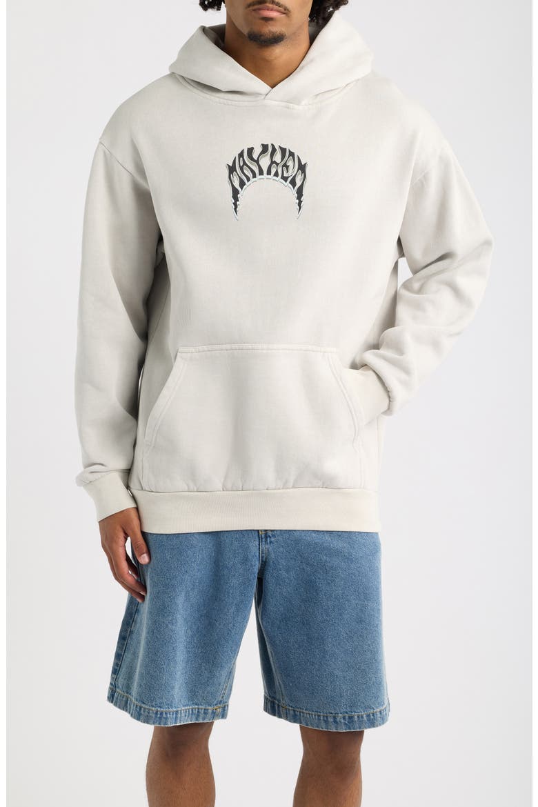 Pisces Logo Graphic Cotton Blend Hoodie, Main, color, LUNAR ROCK