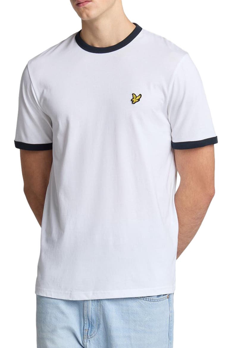 Ringer T-shirt, Alternate, color, White/ Dark Navy