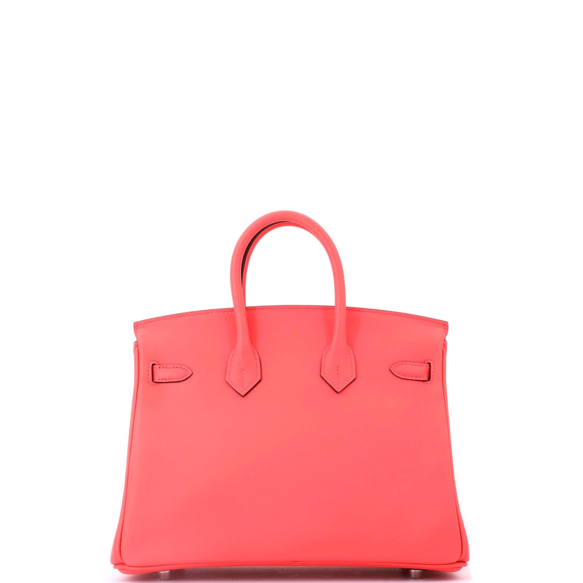 Pre-Owned Hermes Birkin Handbag Pink Swift with Palladium Hardware 25, Alternate, color, Rose Texas