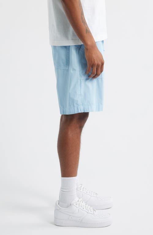Service Works Organic Cotton Poplin Drawstring Chef Shorts In Blue