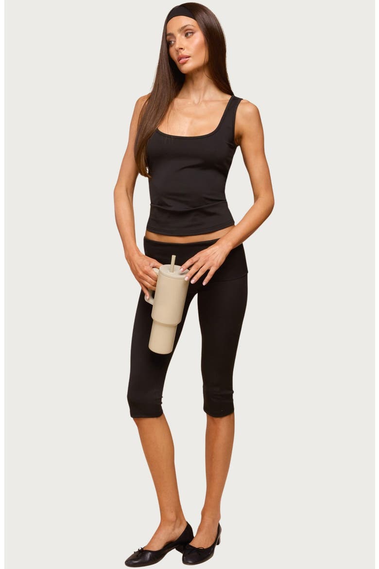 Kiarra Scoop Neck Tank, Alternate, color, BLACK