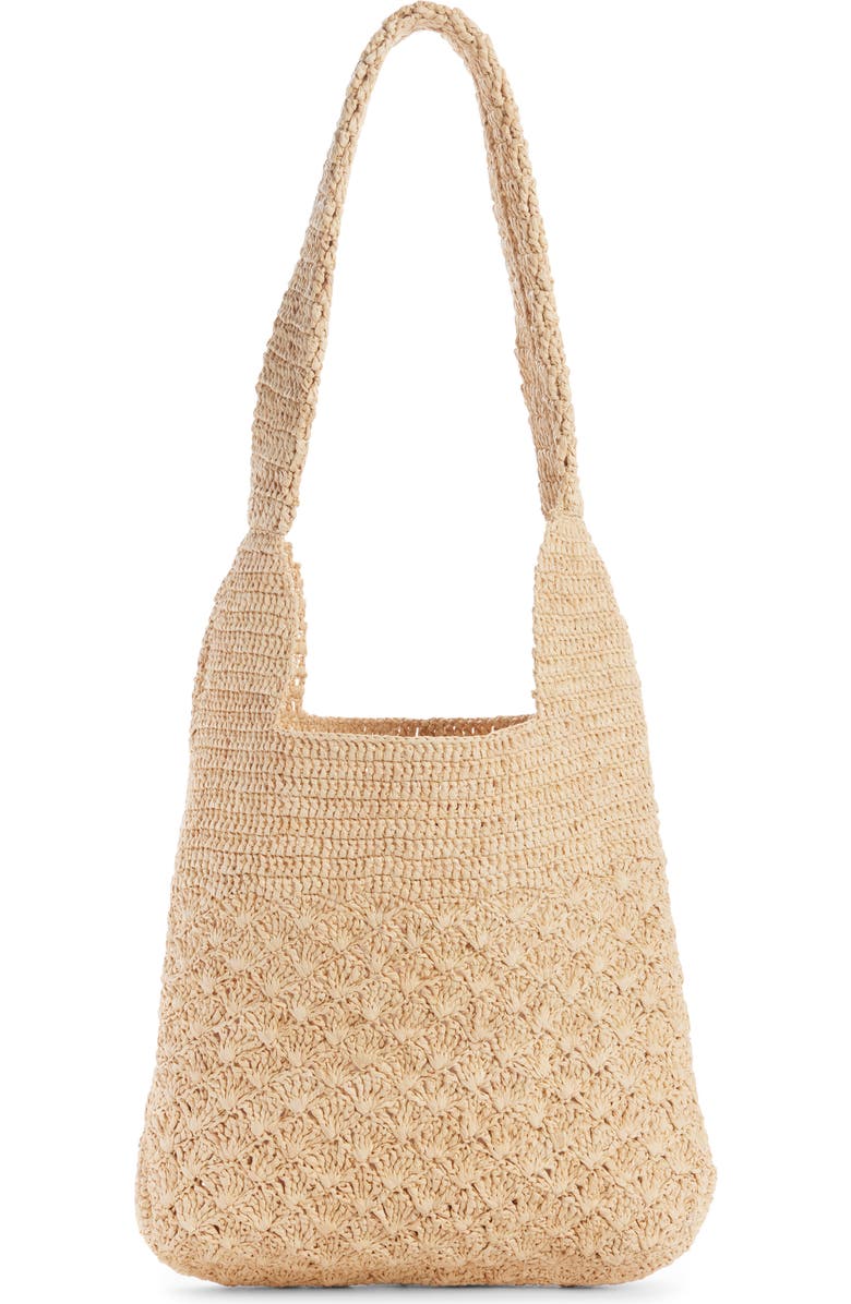 Isabel Marant Small Praia Raffia Tote, Alternate, color, Natural/ Pink