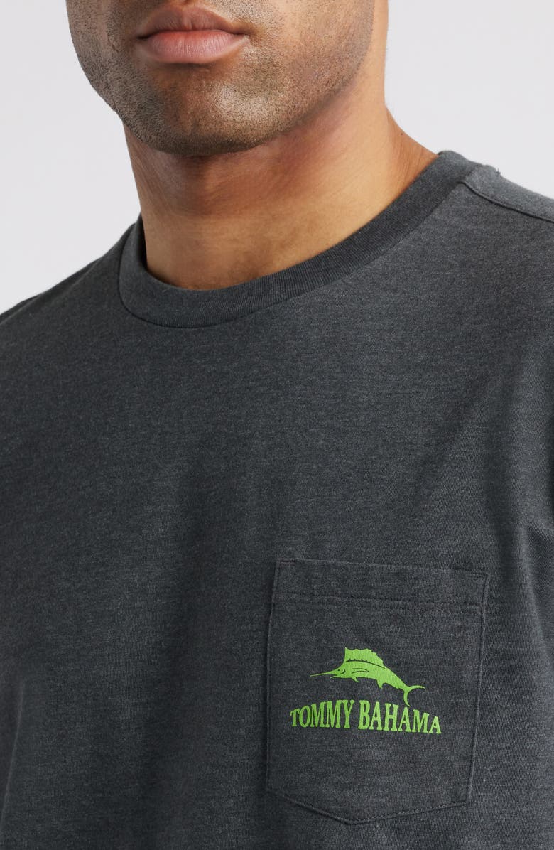 Tommy Bahama Wags to Riches Graphic Pocket T-Shirt, Alternate, color, Coal Heather