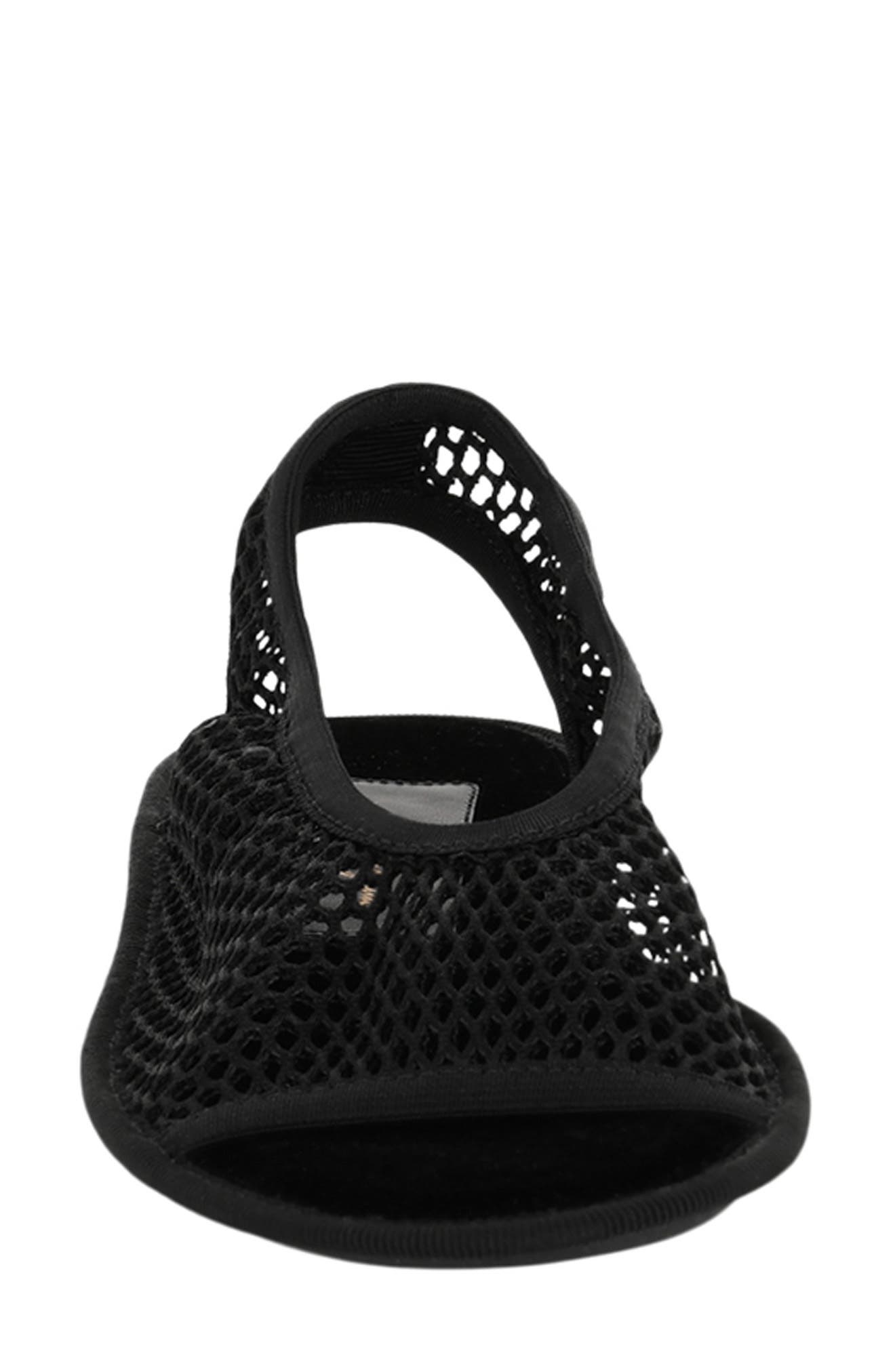 FERRAGAMO Woven Slingback Sandal, Alternate, color, Black
