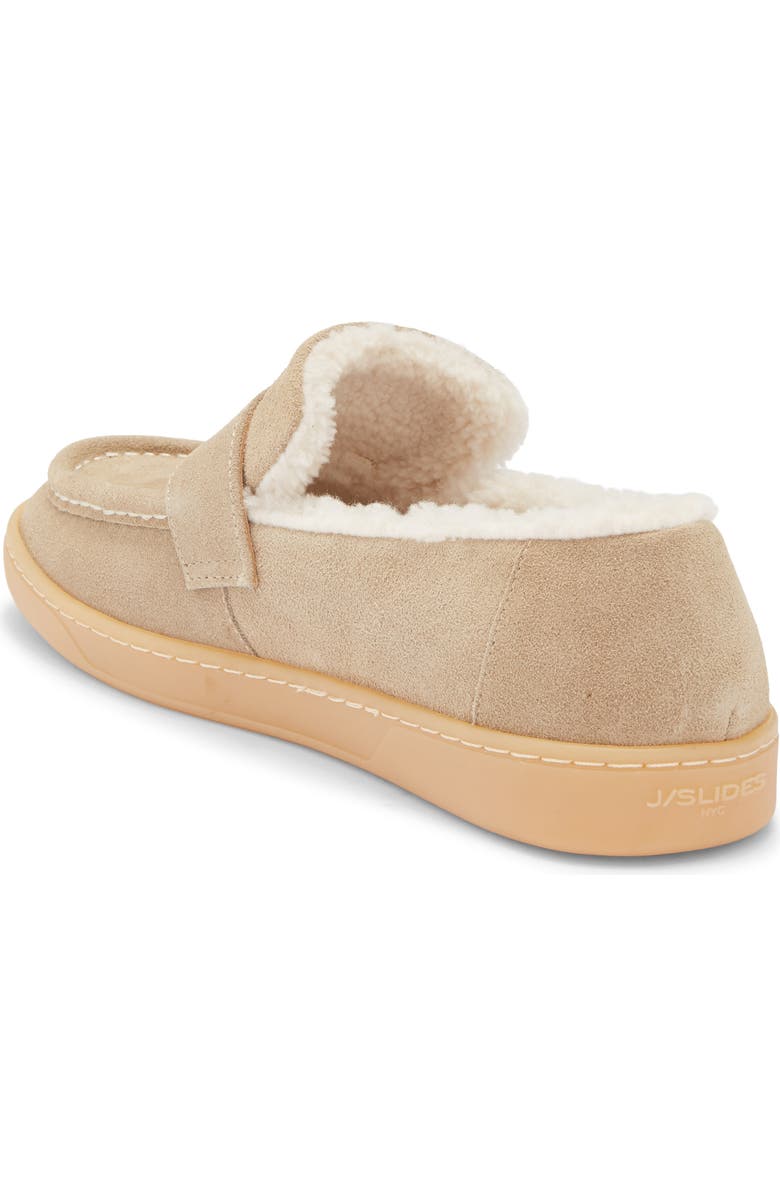 JSlides Hathor Faux Fur Lined Loafer, Alternate, color, Taupe