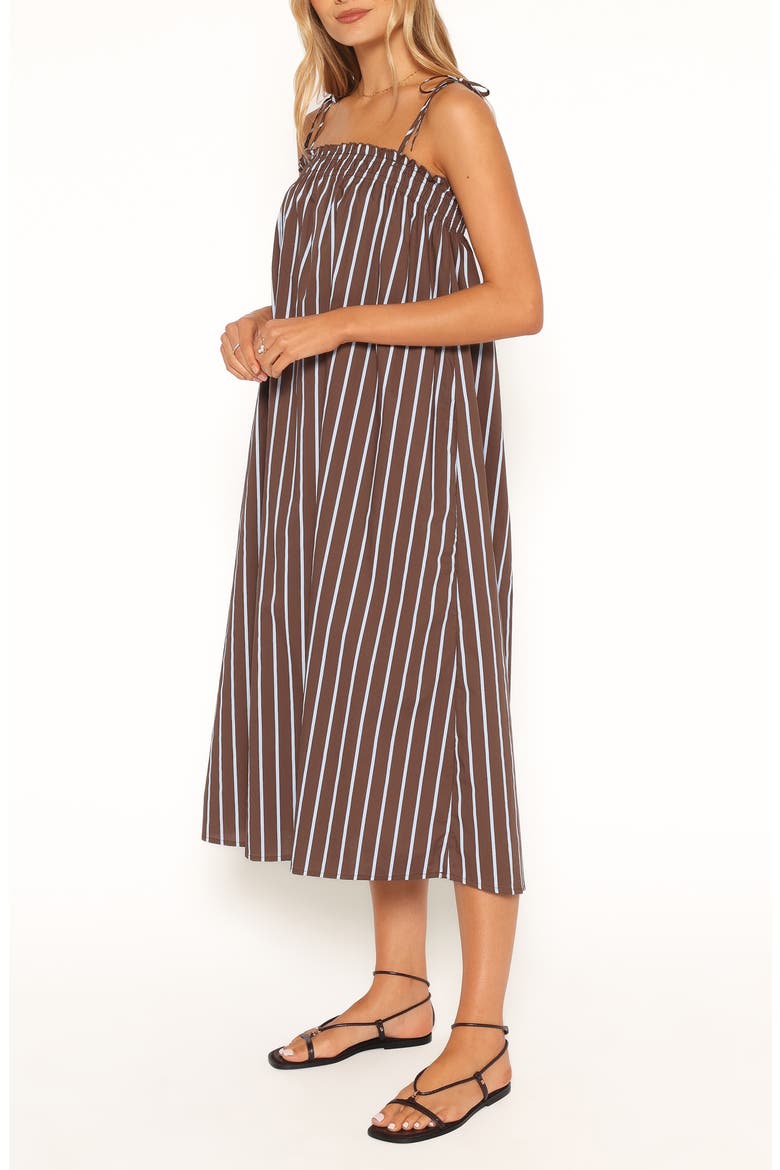 Talita Striped Maxi Dress, Alternate, color, BROWN/ BLUE STRIPE