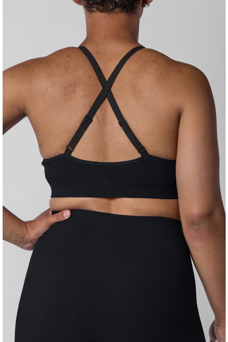 Lounge Rib Bralette, Alternate, color, BLACK