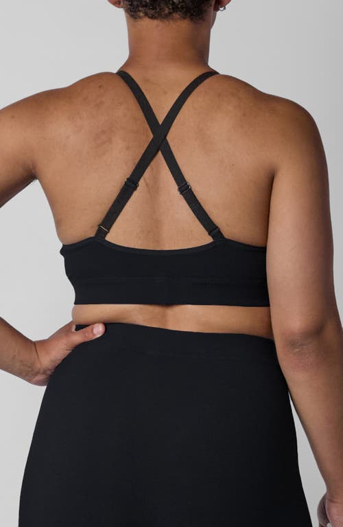 Tomboyx Lounge Rib Bralette In Black