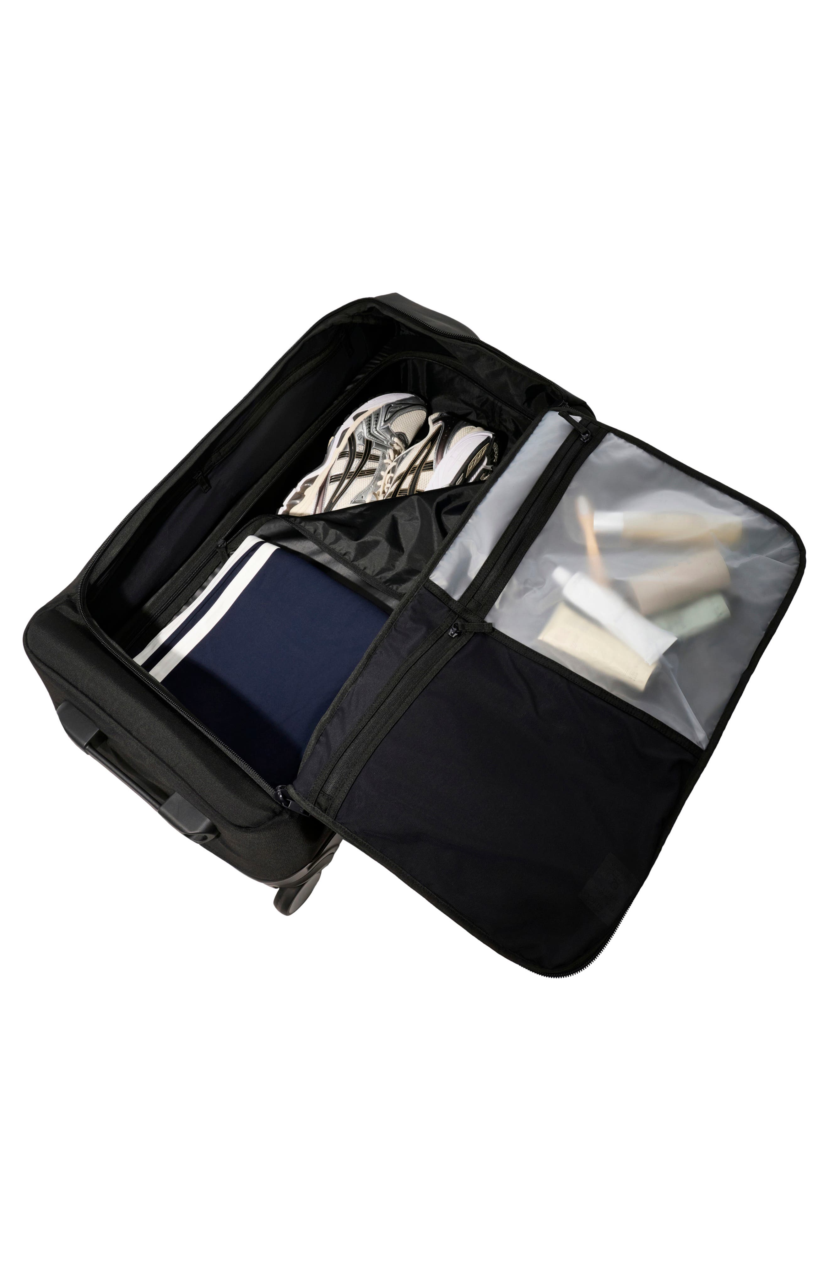 Béis The Pro Rolling Duffle Check-In, Alternate, color, Black