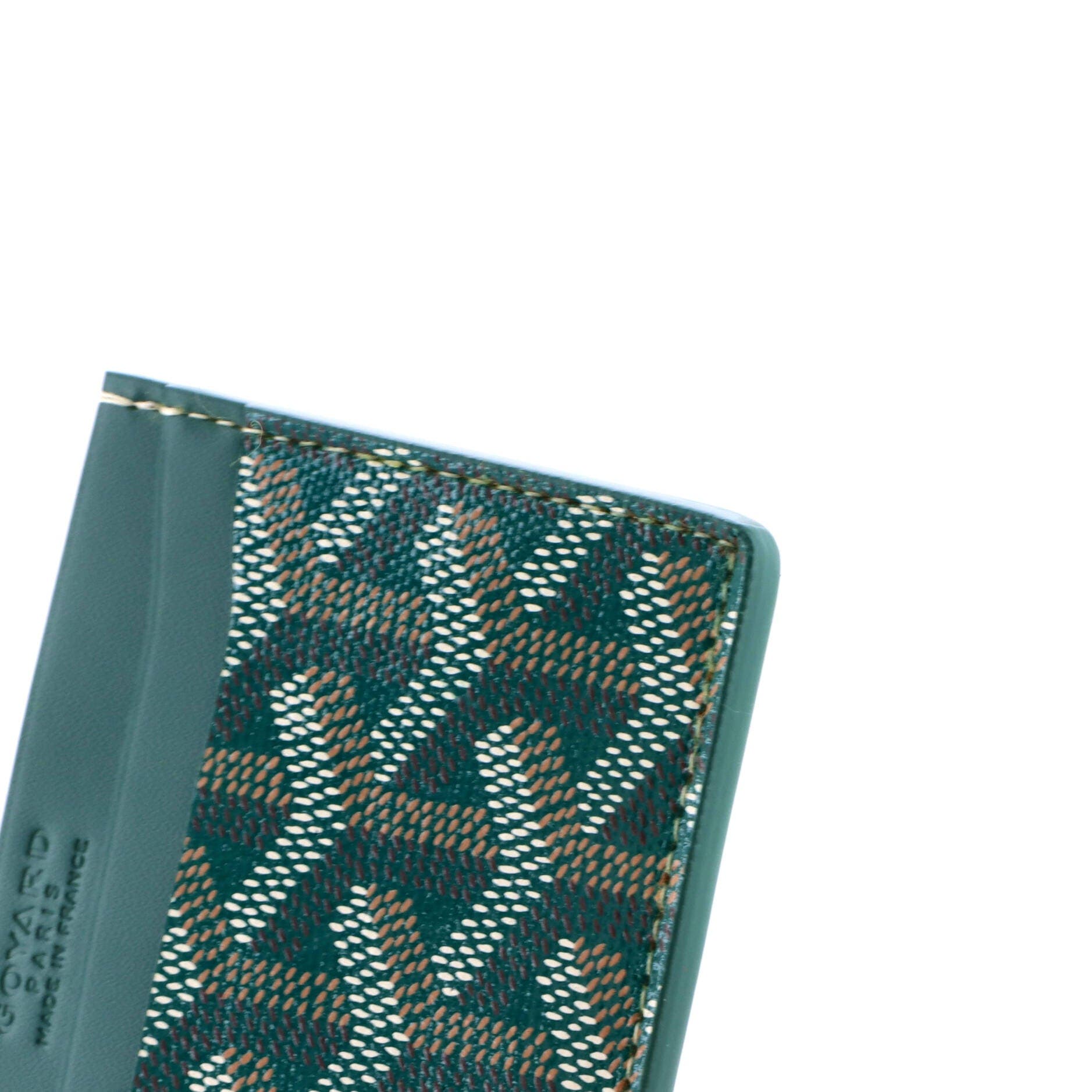 Saint Sulpice Card Holder Coated Canvas, Alternate, color, Green