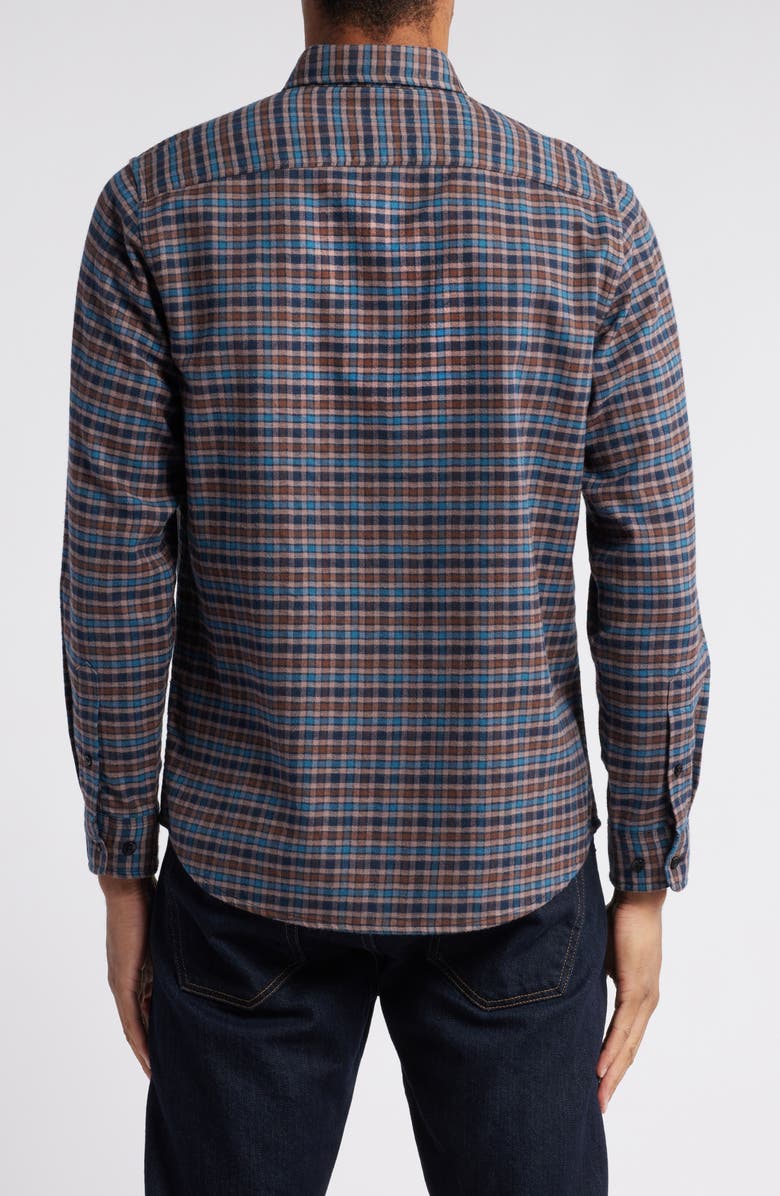 Nordstrom Trim Fit Plaid Flannel Button-Down Shirt, Alternate, color, 