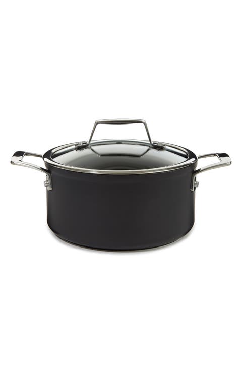 Essentials Hard Anodized 3.3-Quart Nonstick Covered Stockpot
