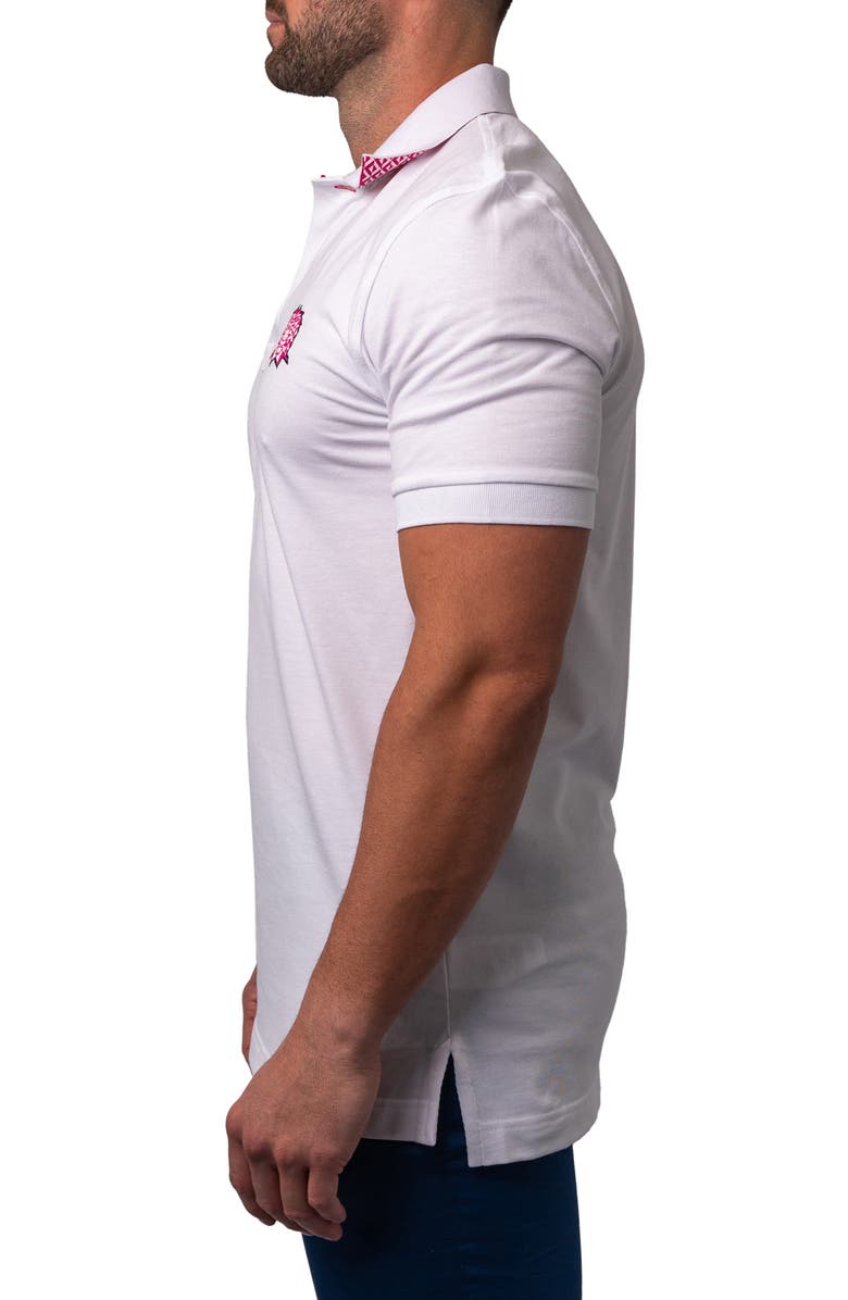 Maceoo Mozart Tipped Cotton Piqué Polo, Alternate, color, 