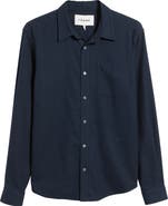 FRAME Brushed Cotton Blend Button-Up Shirt