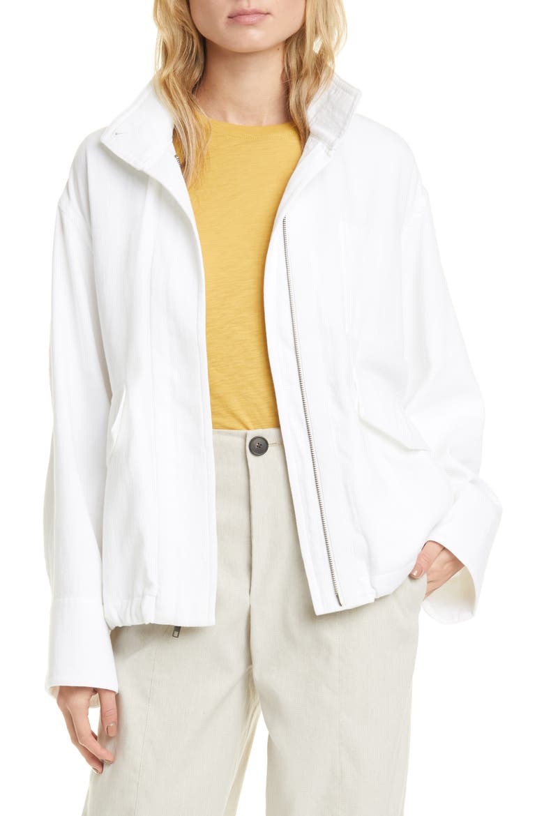 Casual Cotton Military Jacket, Main, color, OPTIC WHITE