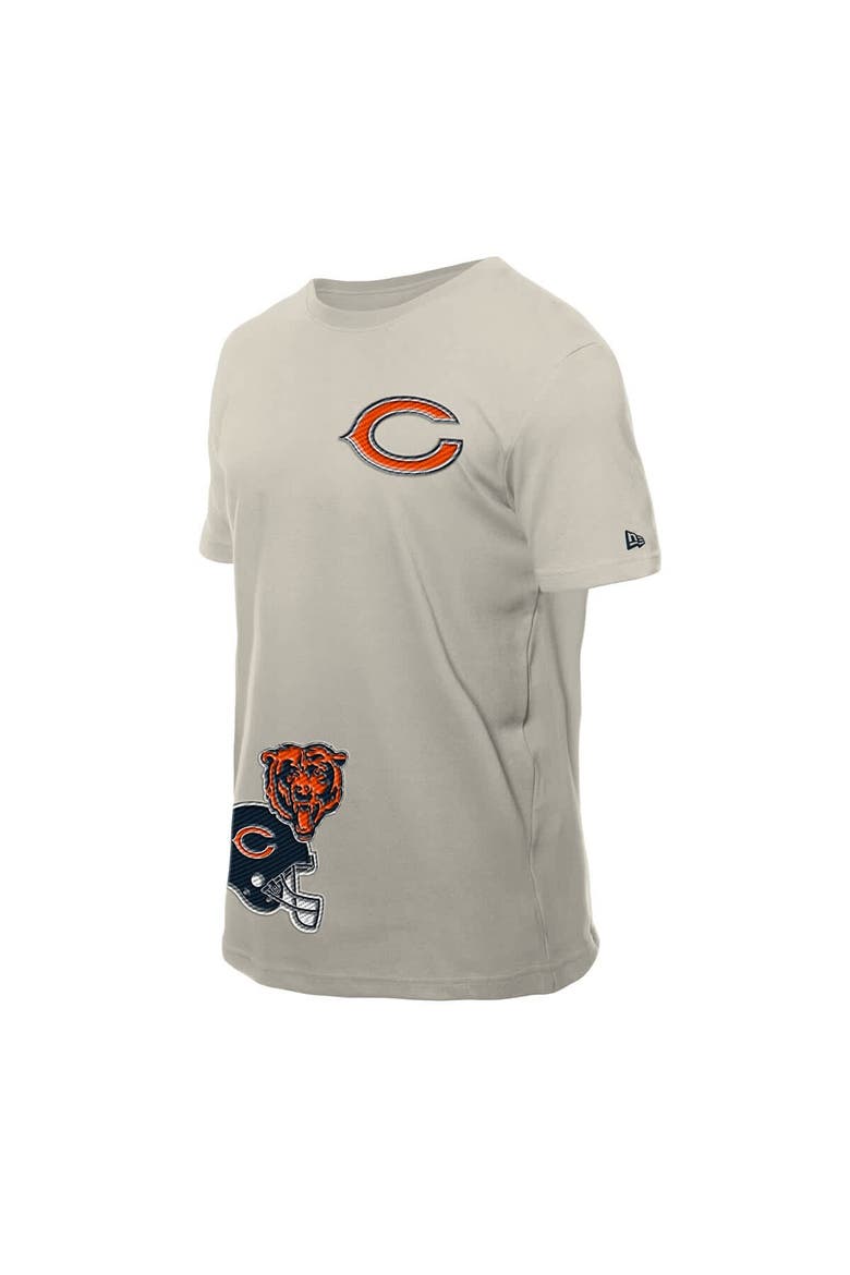 Men's New Era Light Beige Chicago Bears Multi Patch T-Shirt, Alternate, color, Light Beige