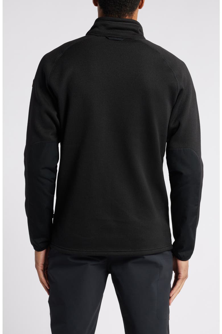 Övik Fleece Zip Sweater, Alternate, color, BLACK