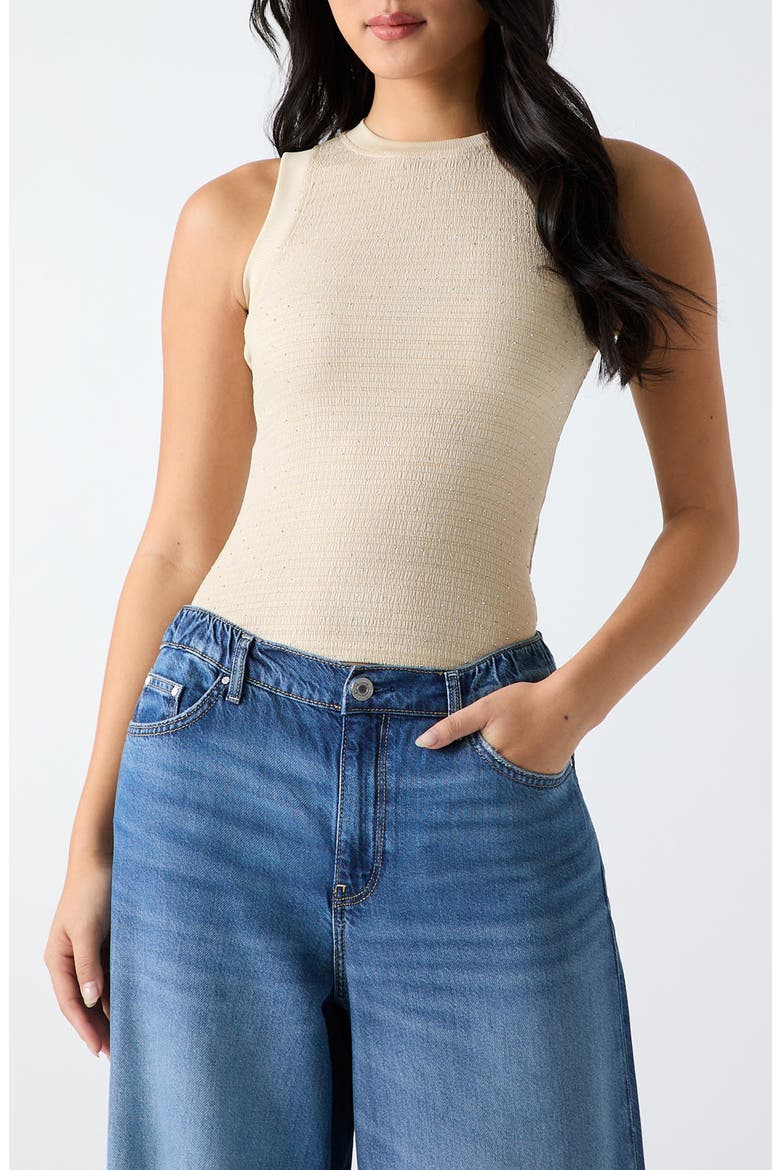 Francine Hotfix Smocked Sleeveless Top, Main, color, F1CY-LIGHT